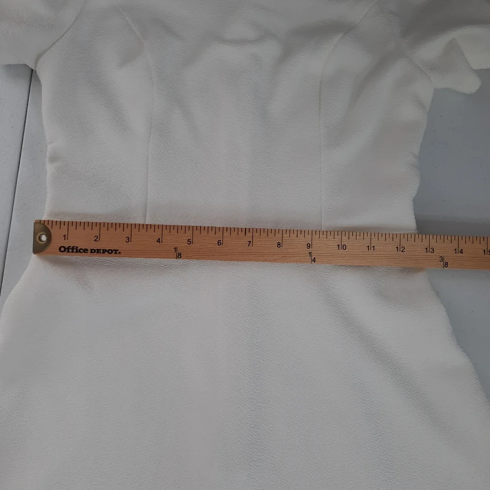Miami White Off-the-Shoulder Short Sleeve Fit & Flare Mini Dress size Small - Picture 10 of 12